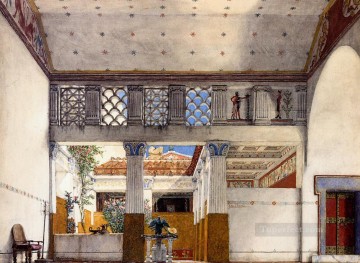 サー・ローレンス・アルマ・タデマ Painting - カイウス・マルティウス邸の内部 ロマンチックなサー・ローレンス・アルマ・タデマ